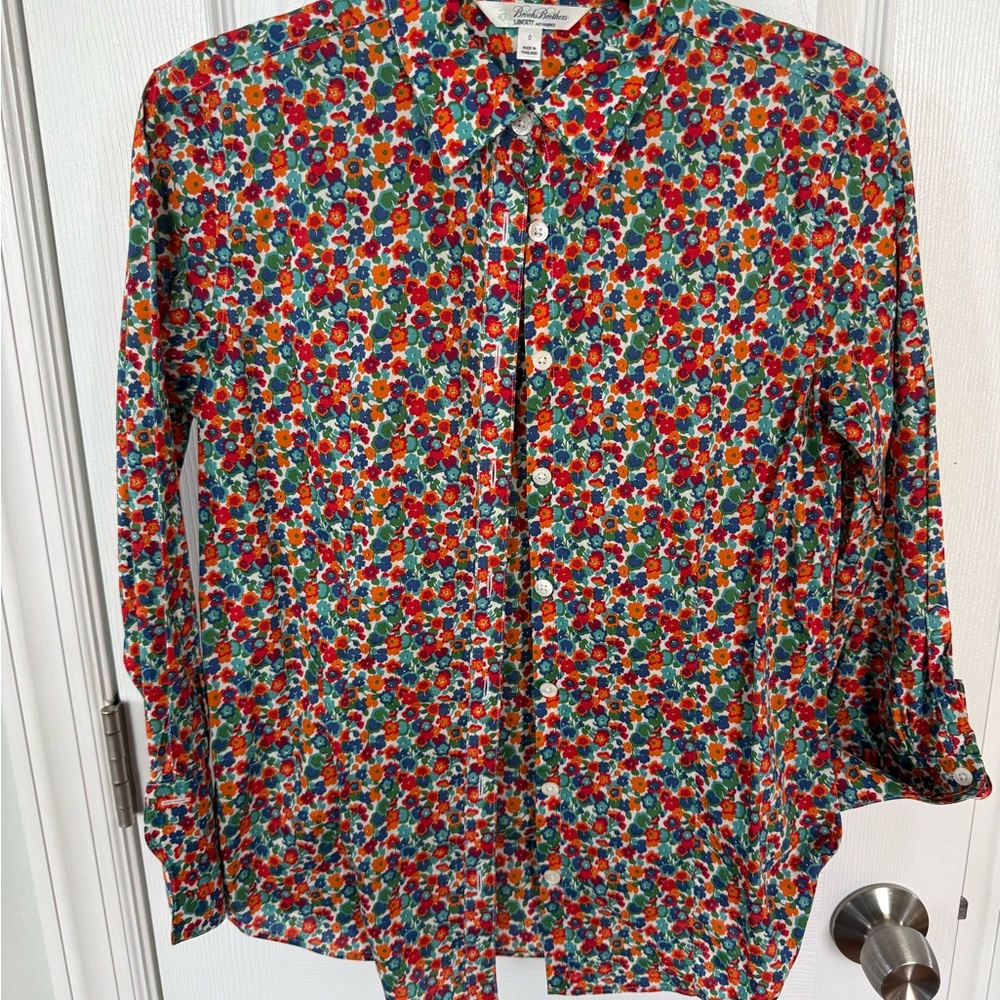 Brooks Brothers Women’s Floral Button-Down Shirt - Red, Green, Blue, Orange